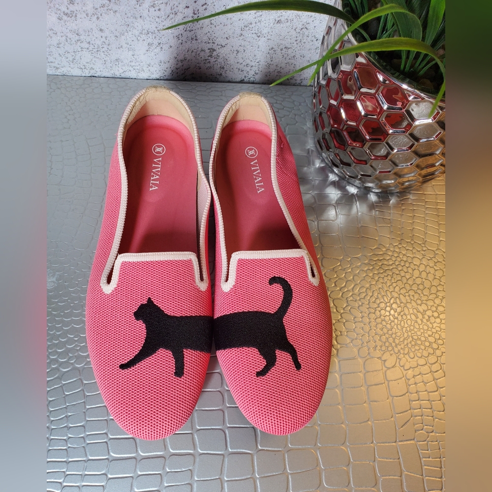 Pink Cat Knit Loafers - Picture 6 of 12